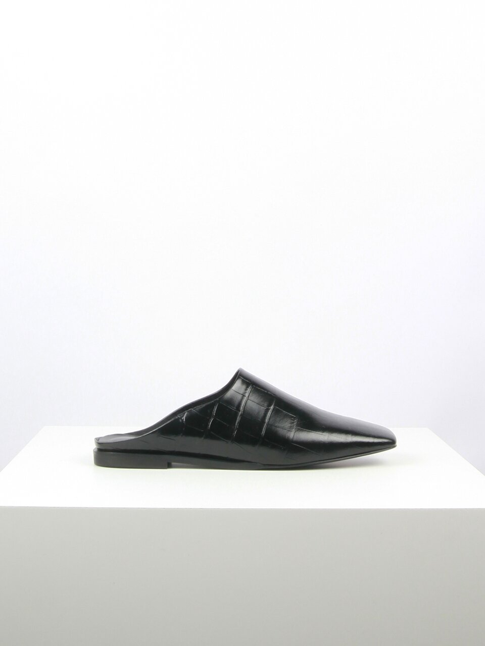 Ciel Mules Leather Black Crocco