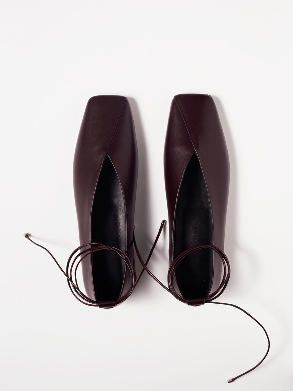 Emma Flat Leather Burgundy
