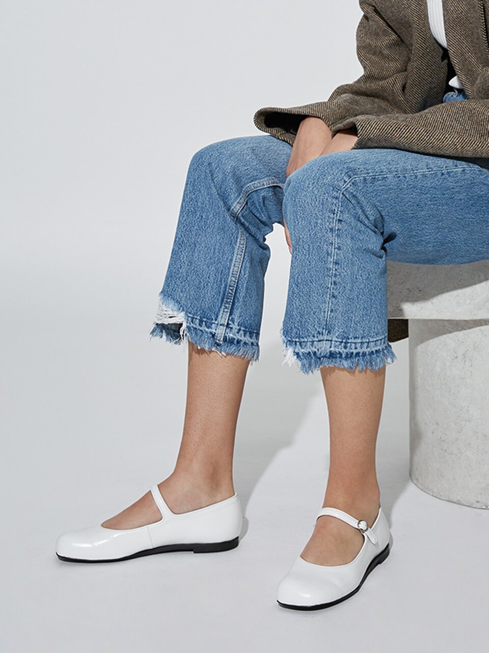 Lua Mary Jane Flats Off-White