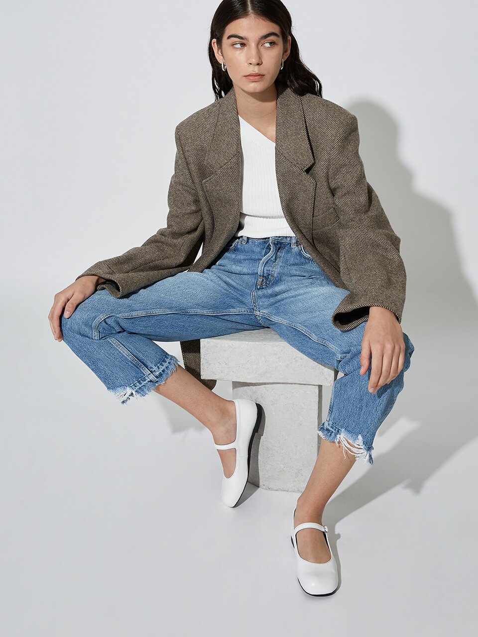 Lua Mary Jane Flats Off-White