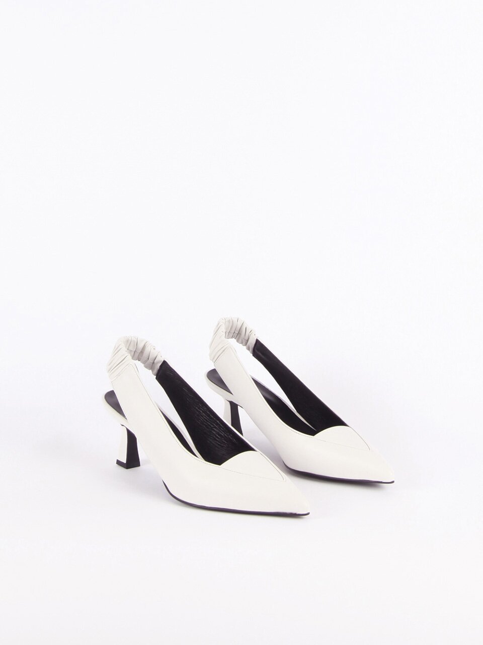 Nana Slingback Pumps Leather Ivory