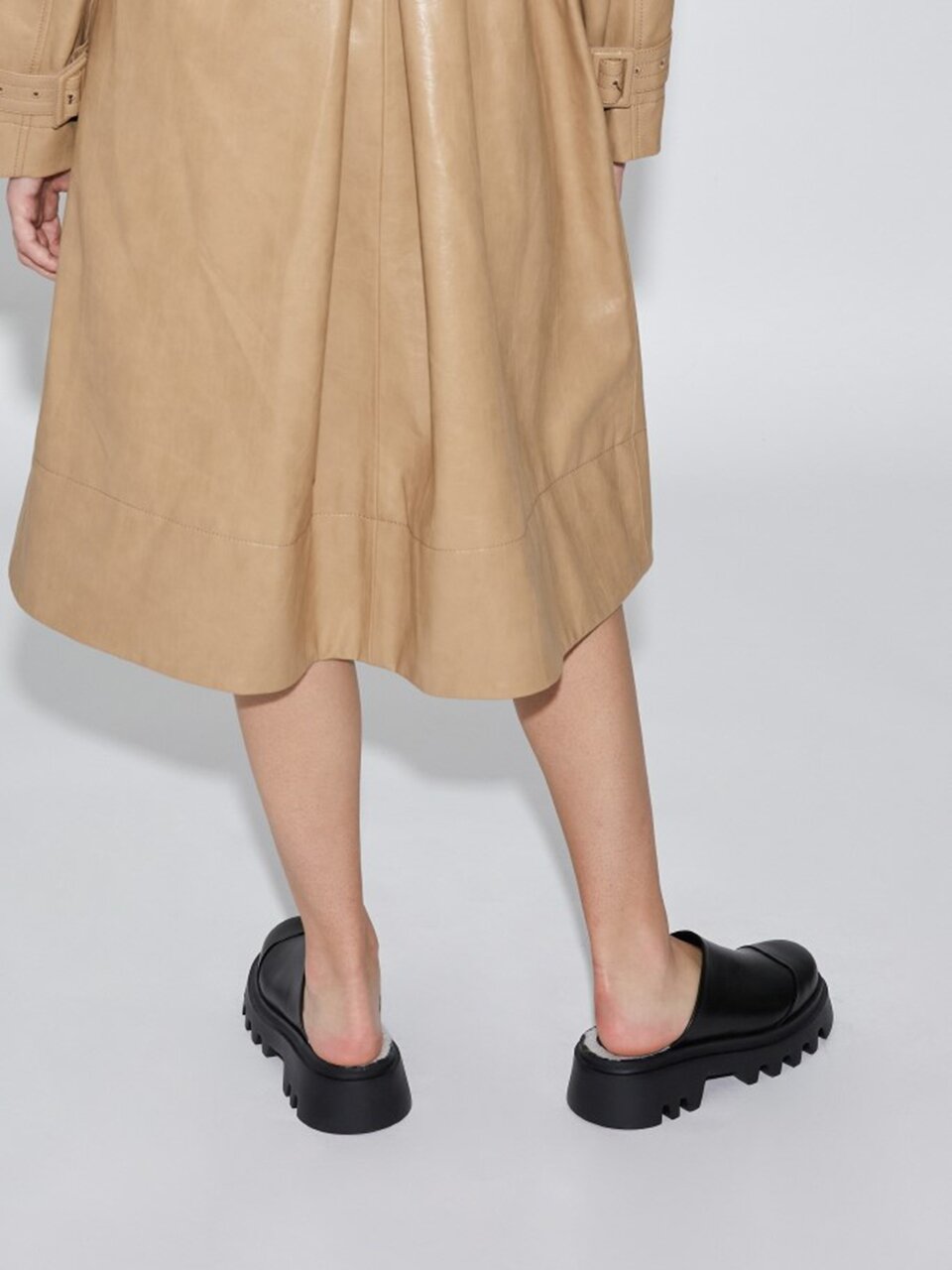 Lucas Shearling-Lined Mules Black