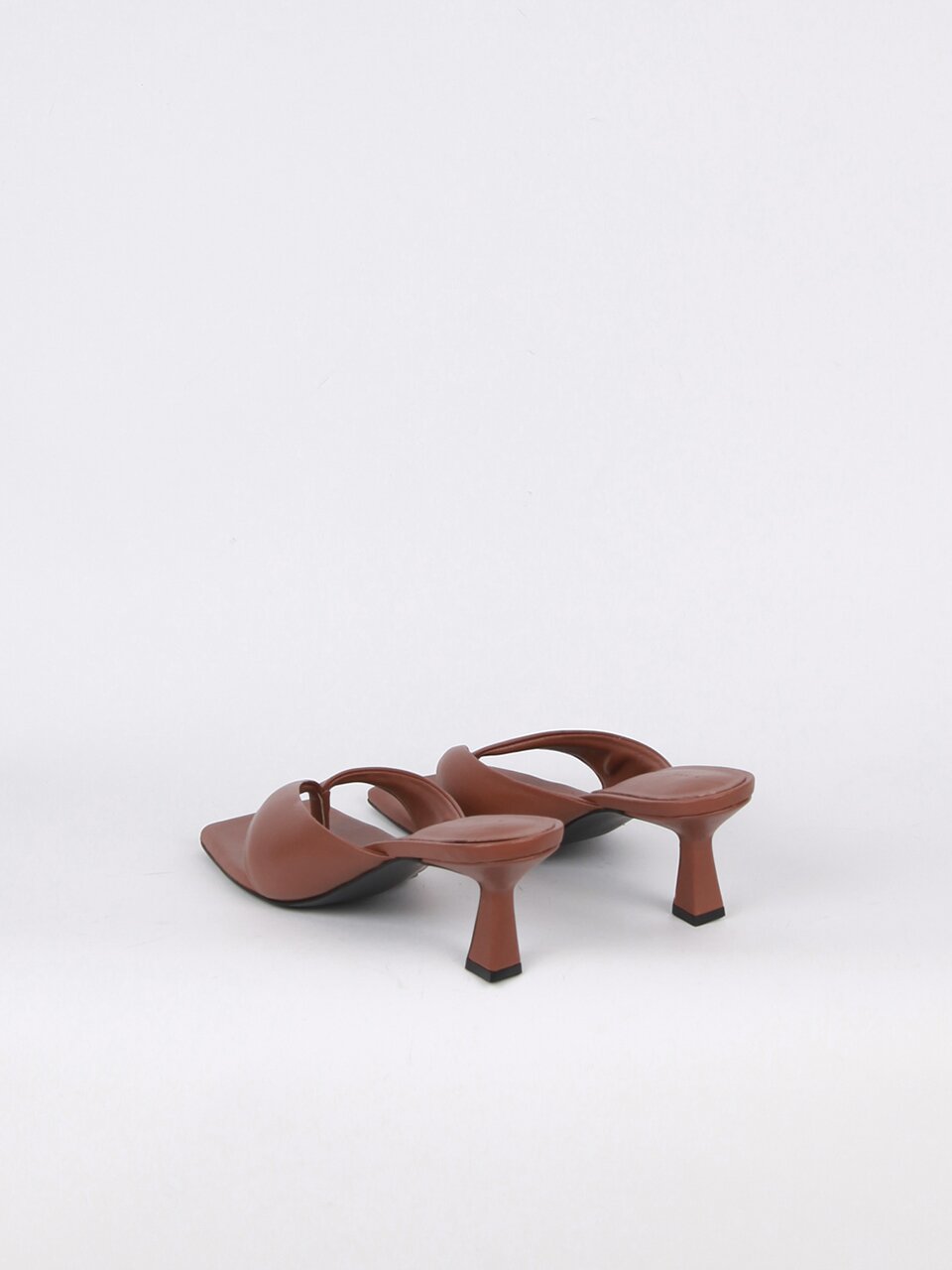 Nadia Flip-Flop Leather Heel Brown