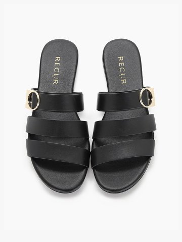 아넬로 모던 트리플 슬라이드 샌들 블랙 1250