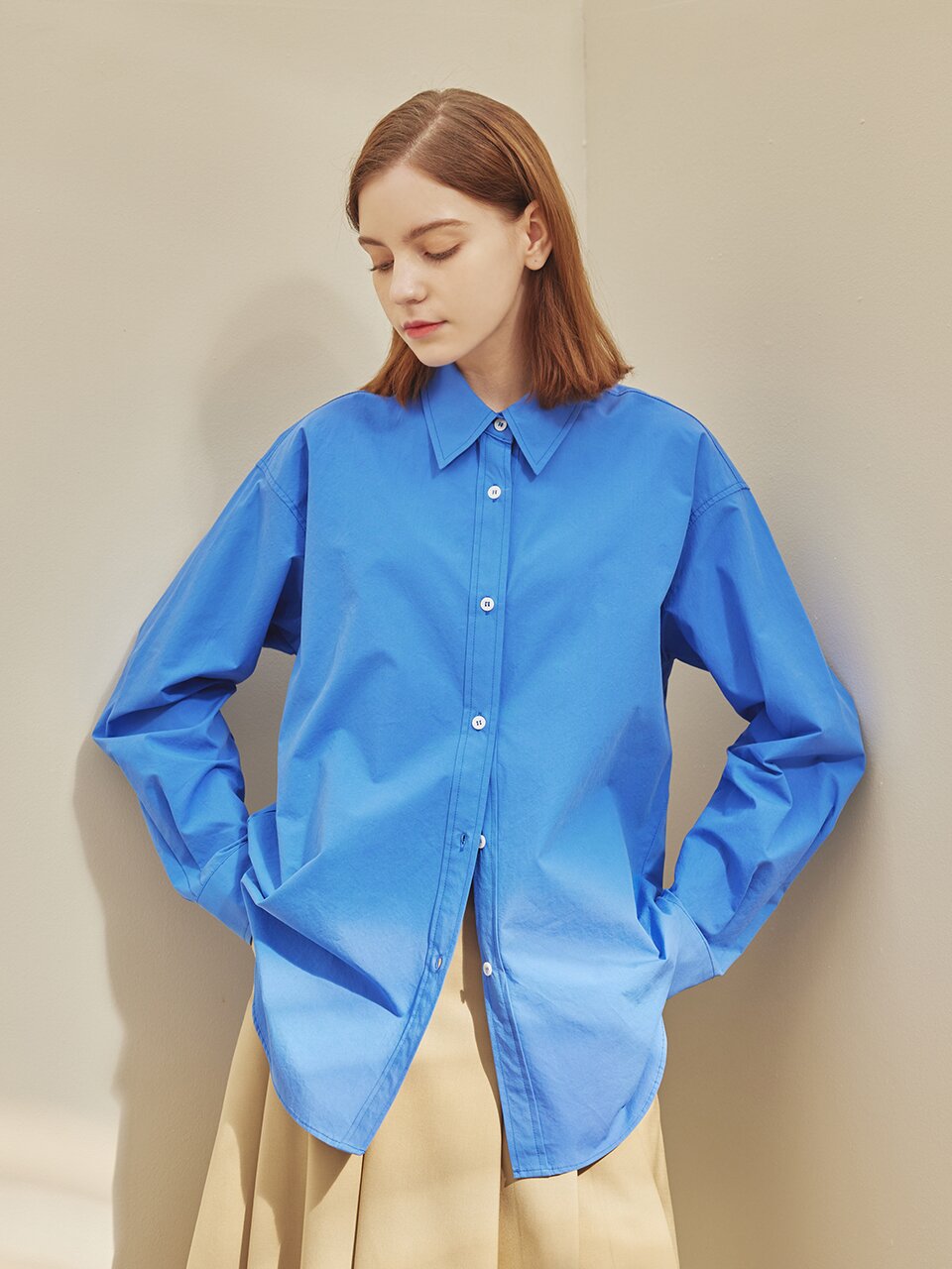 alley collar basic shirts_BLUE