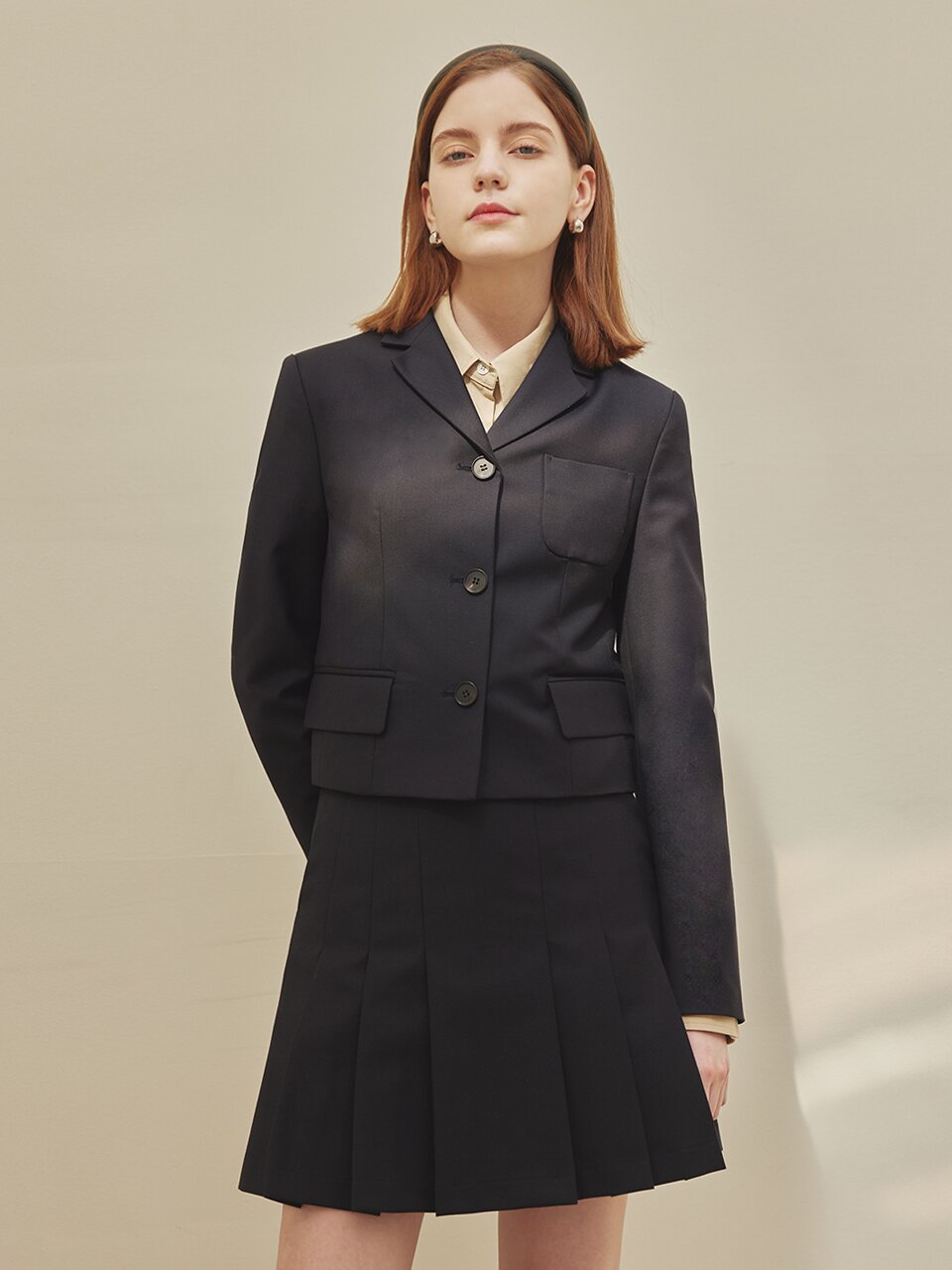 alice crop jacket_NAVY