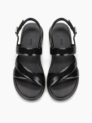 아넬로 크로스오버 스트랩 청키 플랫폼 샌들 블랙 1276