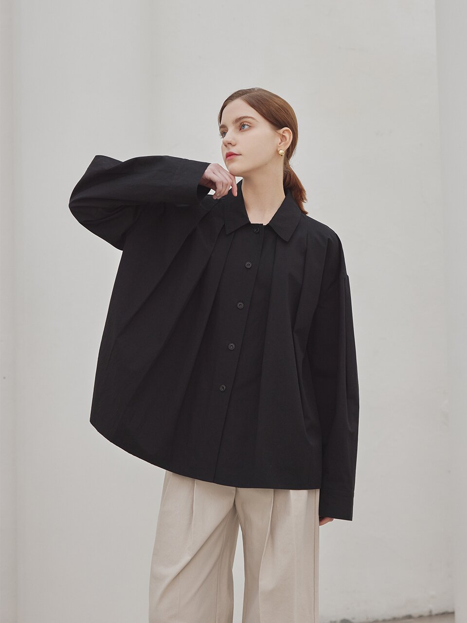phaeton A-line pinturk shirts_BLACK