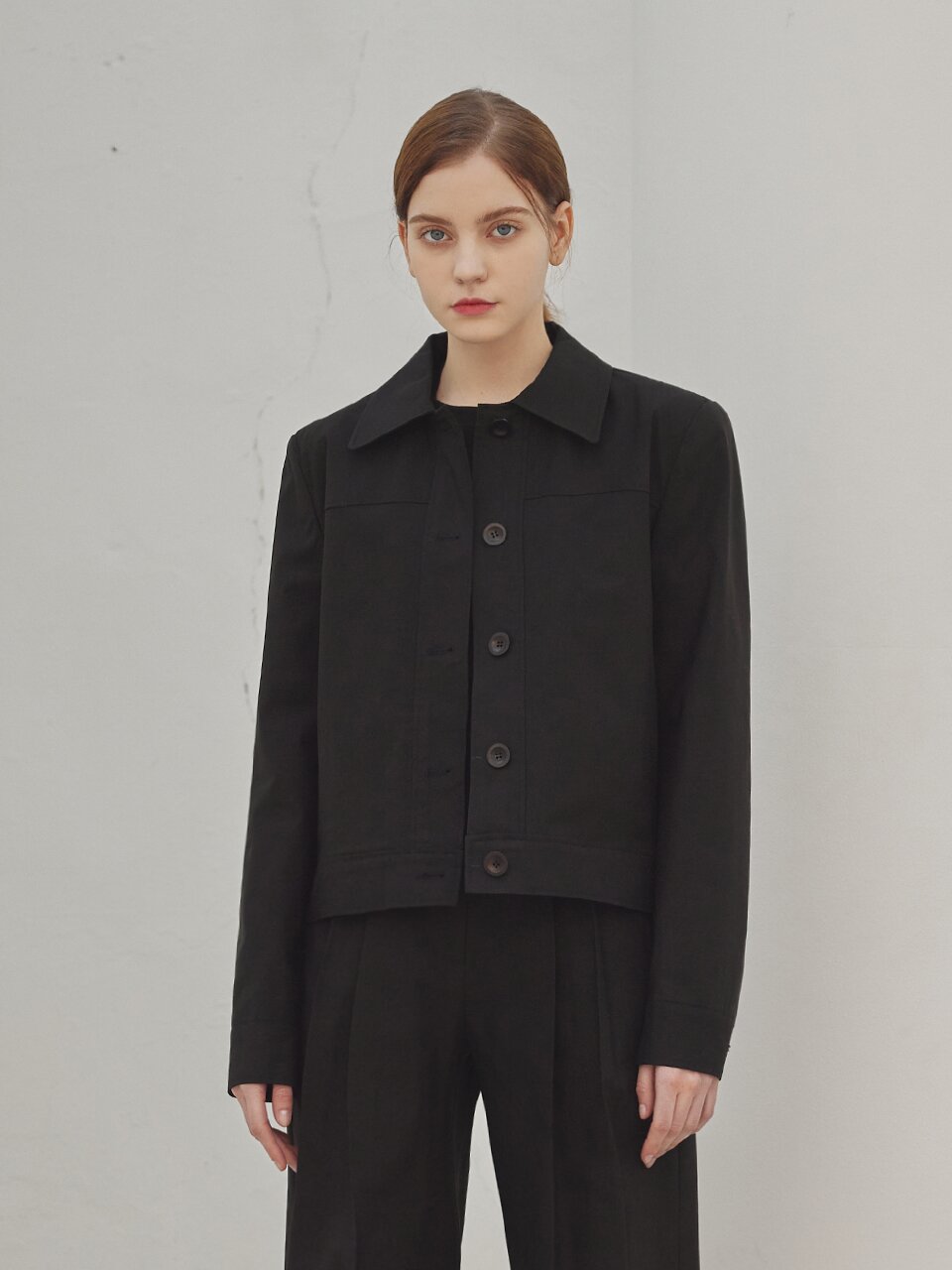 medison collar jacket_BLACK