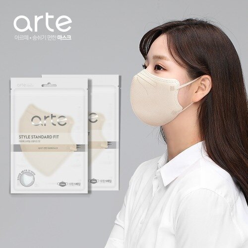 [아르떼 STYLE] 스탠다드핏 새부리형 마스크 / 베이지 50매