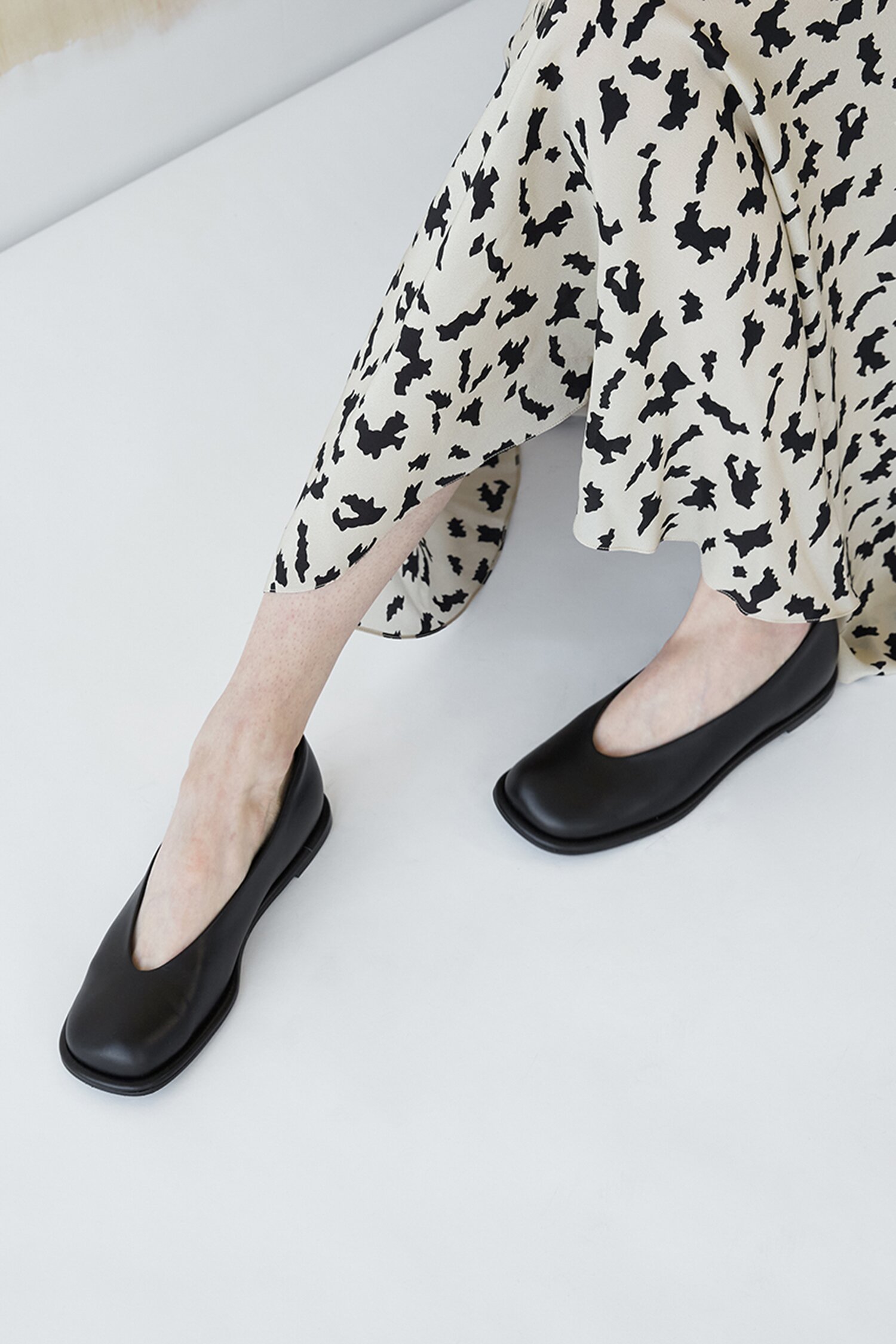 Lisa Flat Leather Black