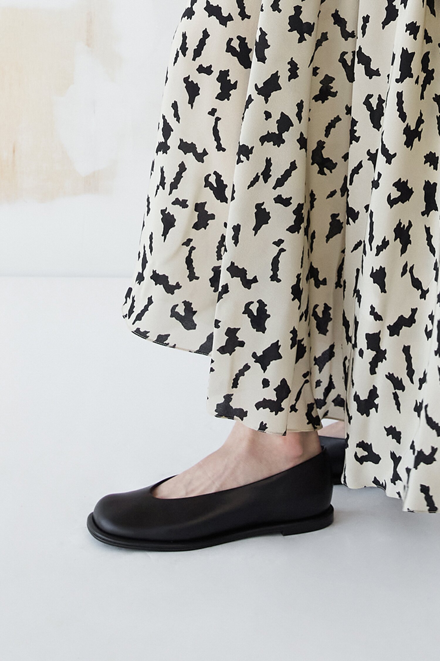 Lisa Flat Leather Black