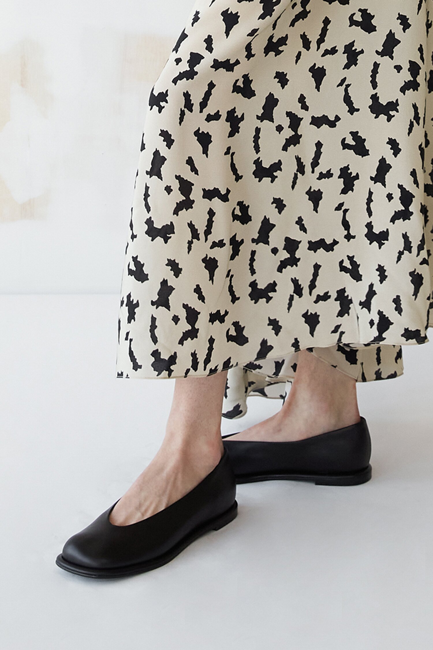 Lisa Flat Leather Black