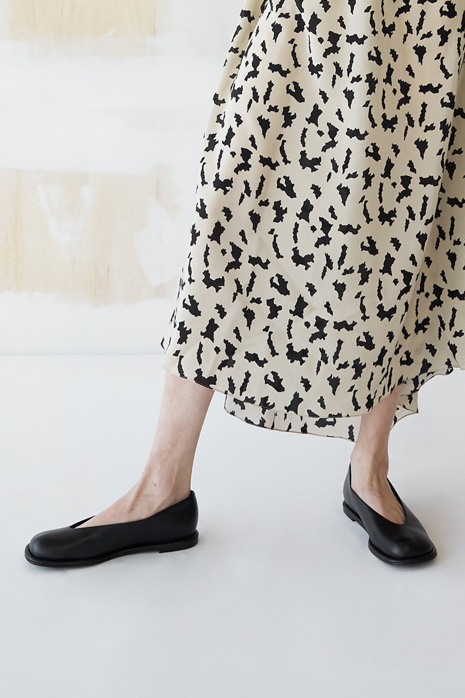 Lisa Flat Leather Black