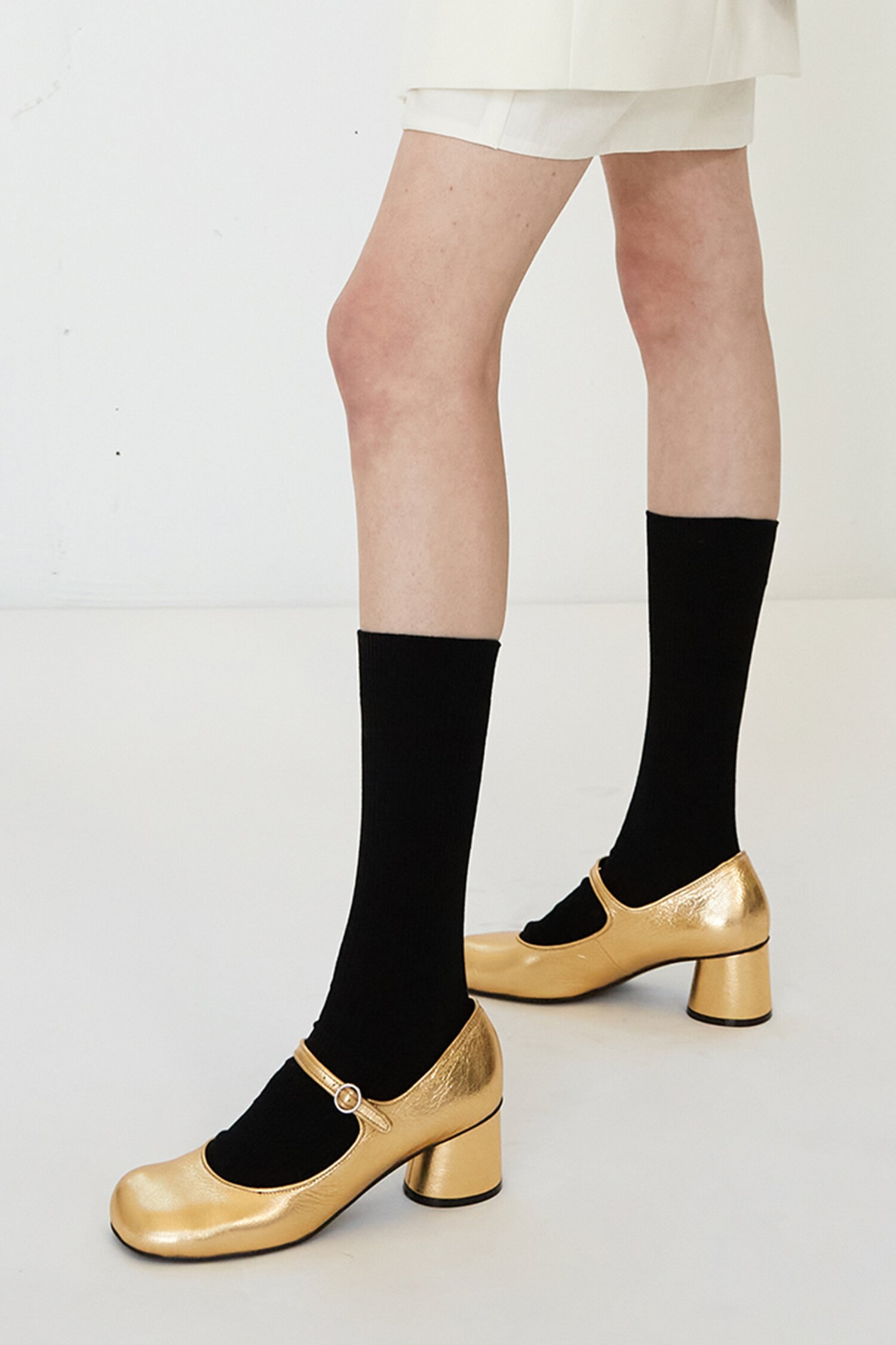 Lua Mary Jane Pumps Gold 5cm