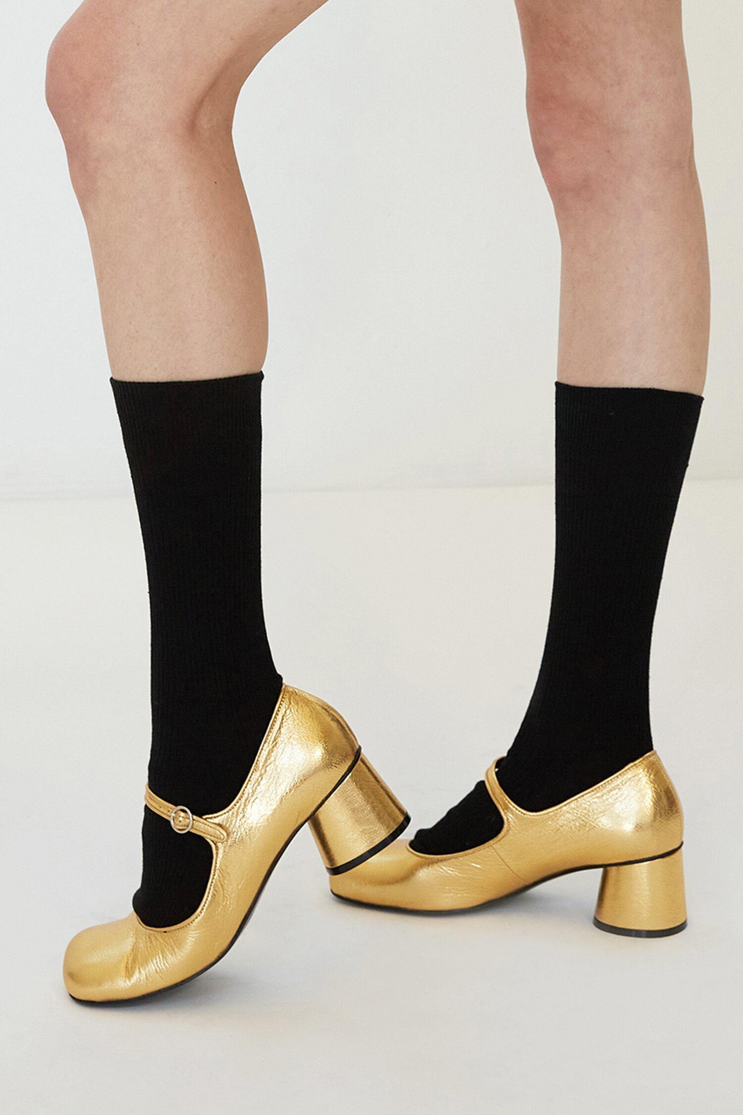 Lua Mary Jane Pumps Gold 5cm