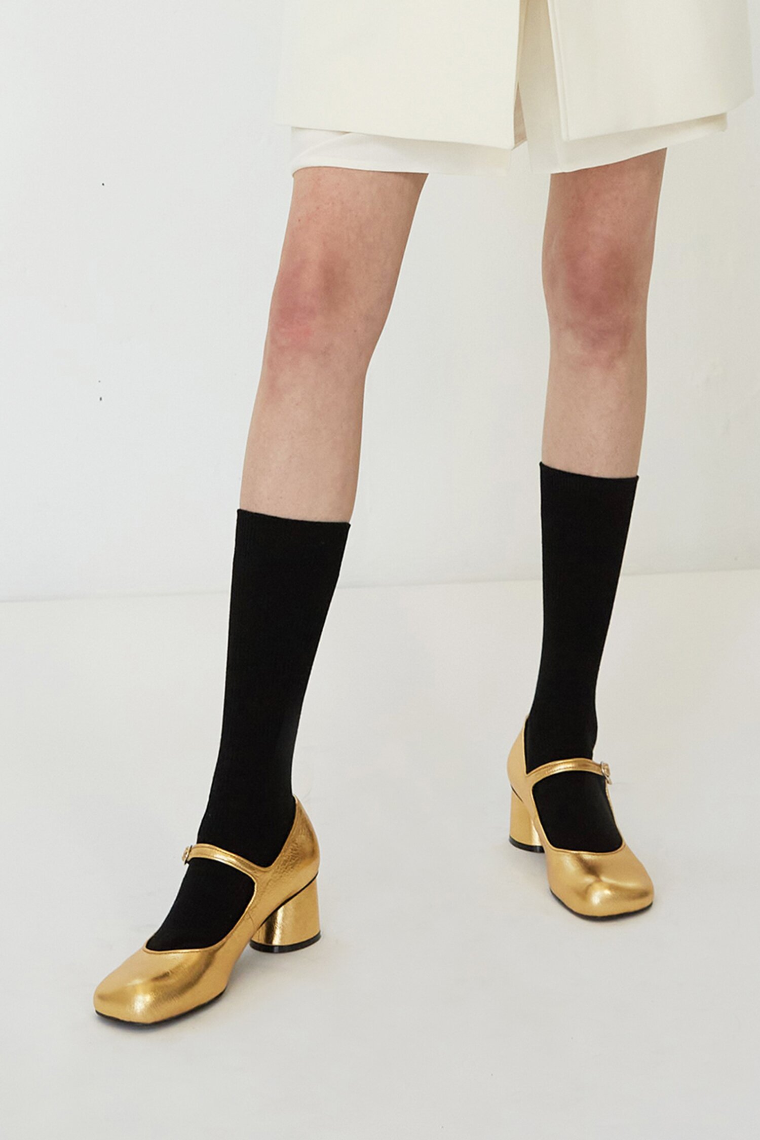 Lua Mary Jane Pumps Gold 5cm