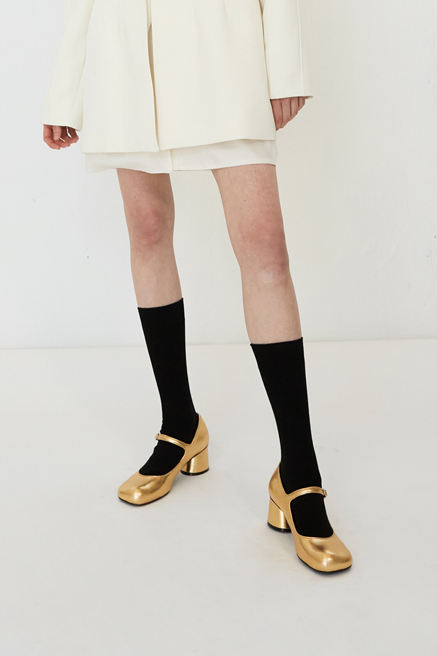 Lua Mary Jane Pumps Gold 5cm