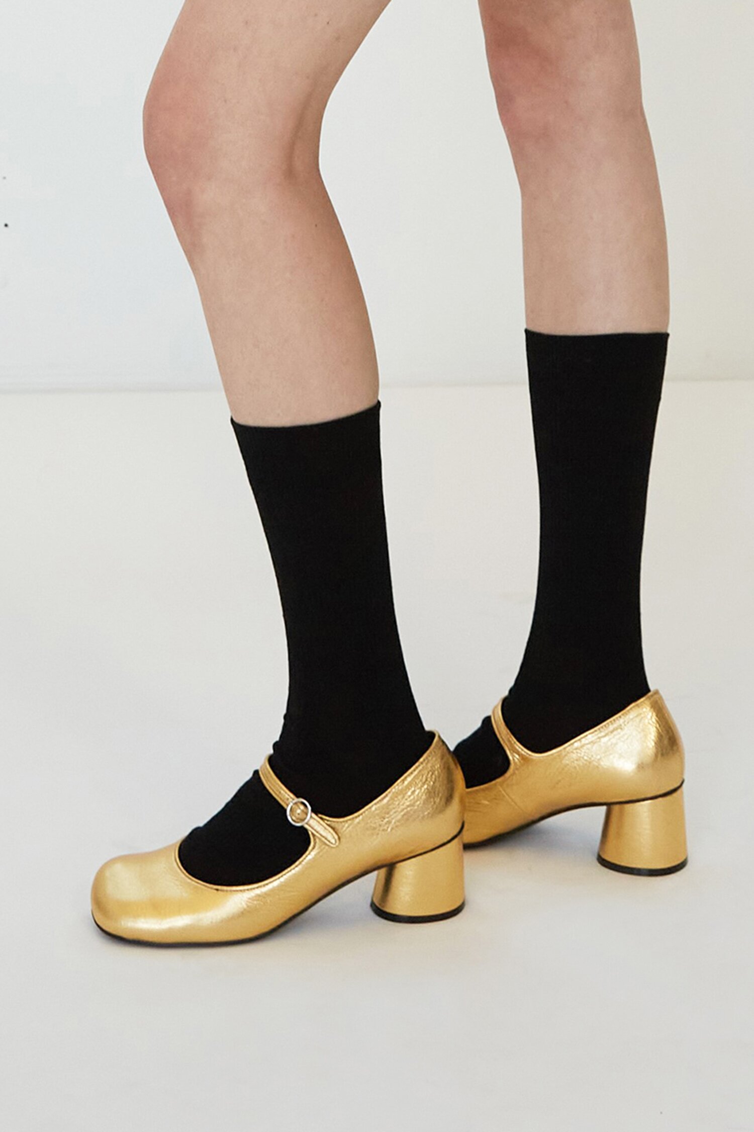 Lua Mary Jane Pumps Gold 5cm