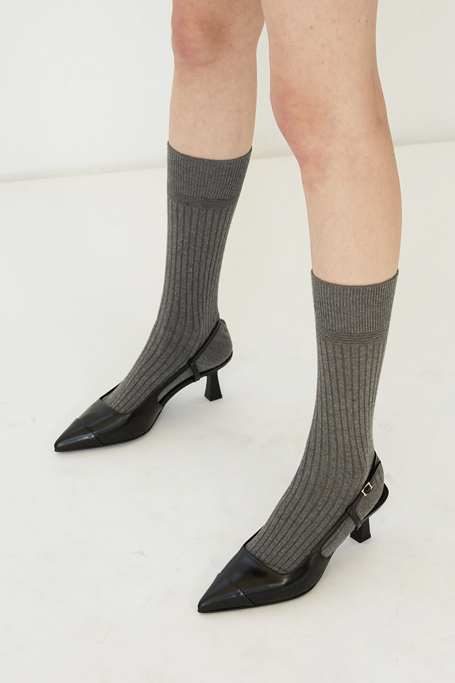 Celia Slingback Pumps Leather Black