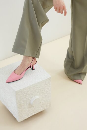 Celia Slingback Pumps Leather Pink