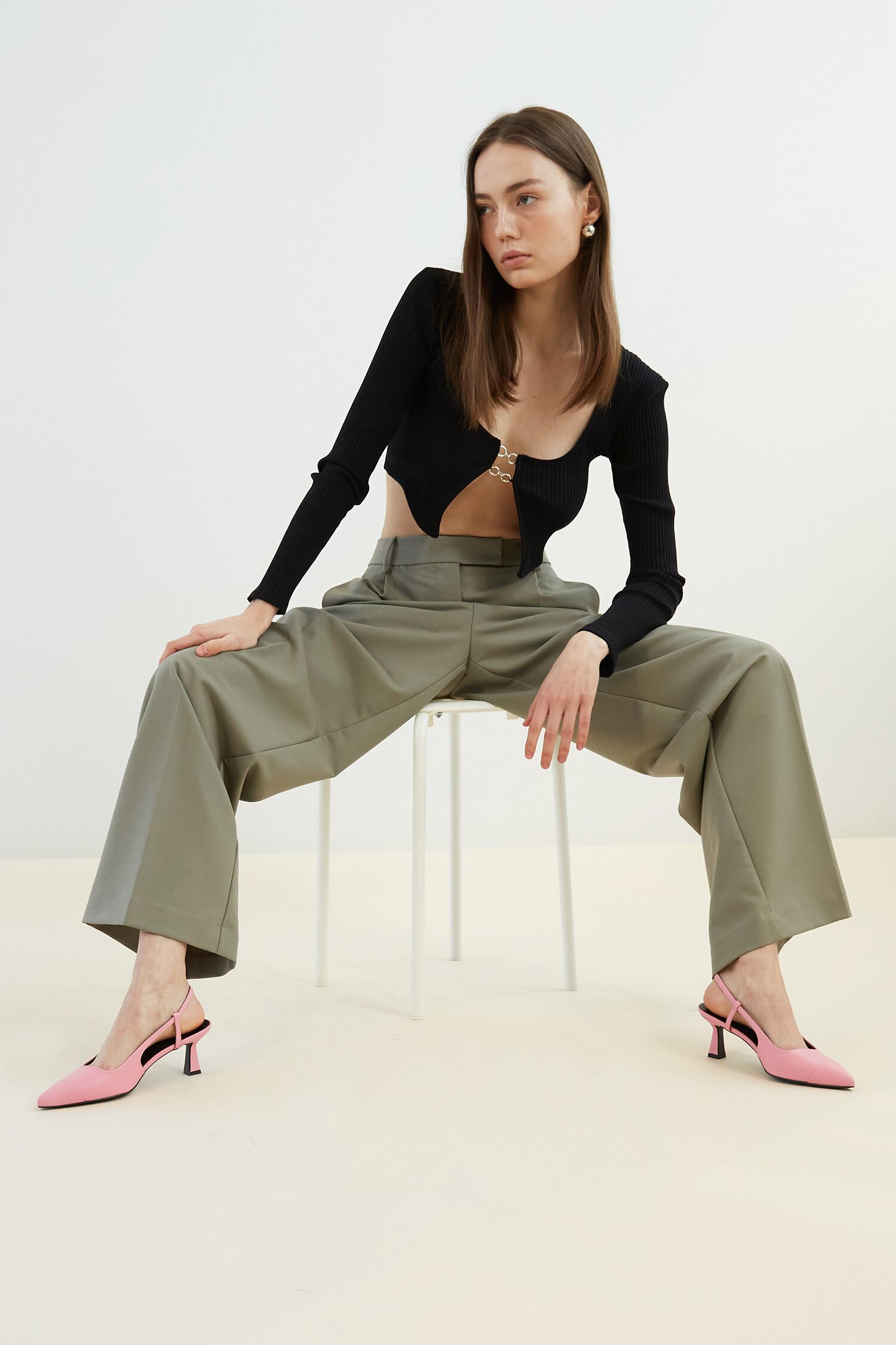 Celia Slingback Pumps Leather Pink