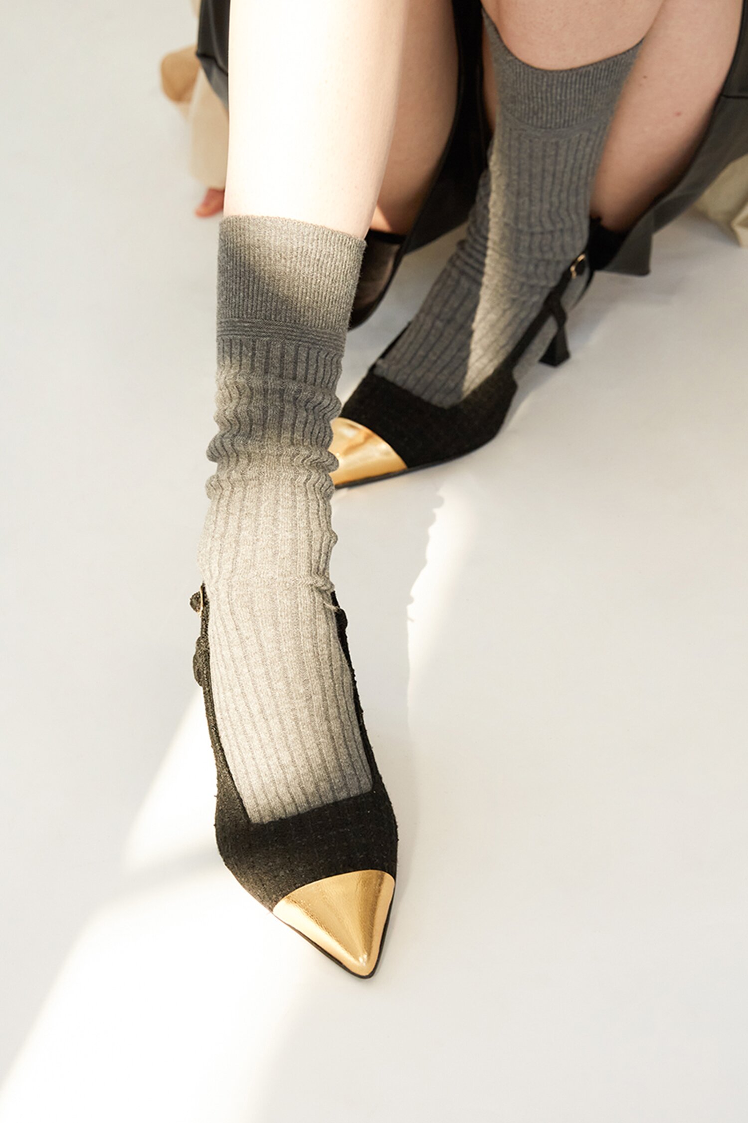 Celia Slingback Pumps Tweed Black