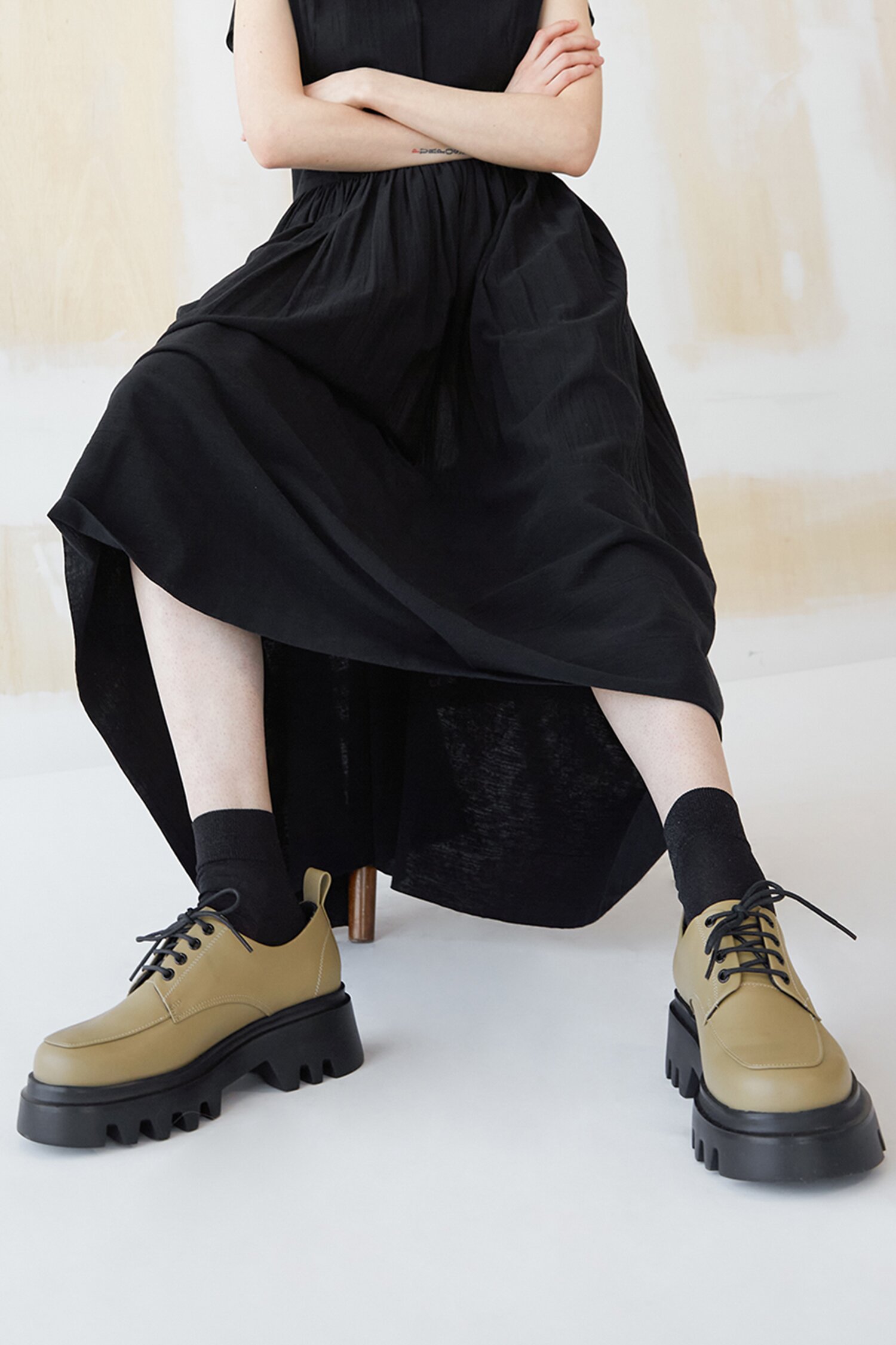 Mael Lace-up Loafer Beige