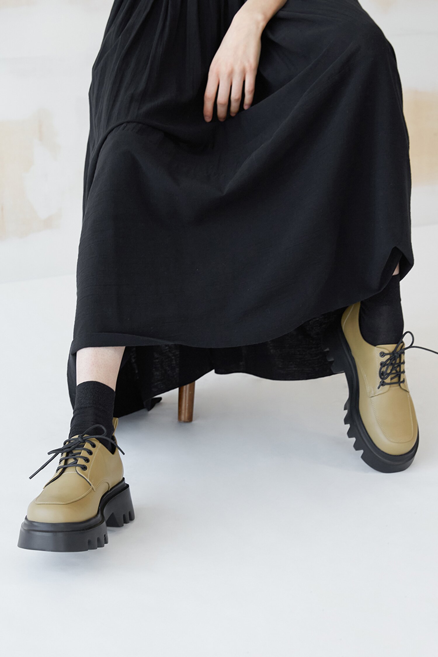 Mael Lace-up Loafer Beige