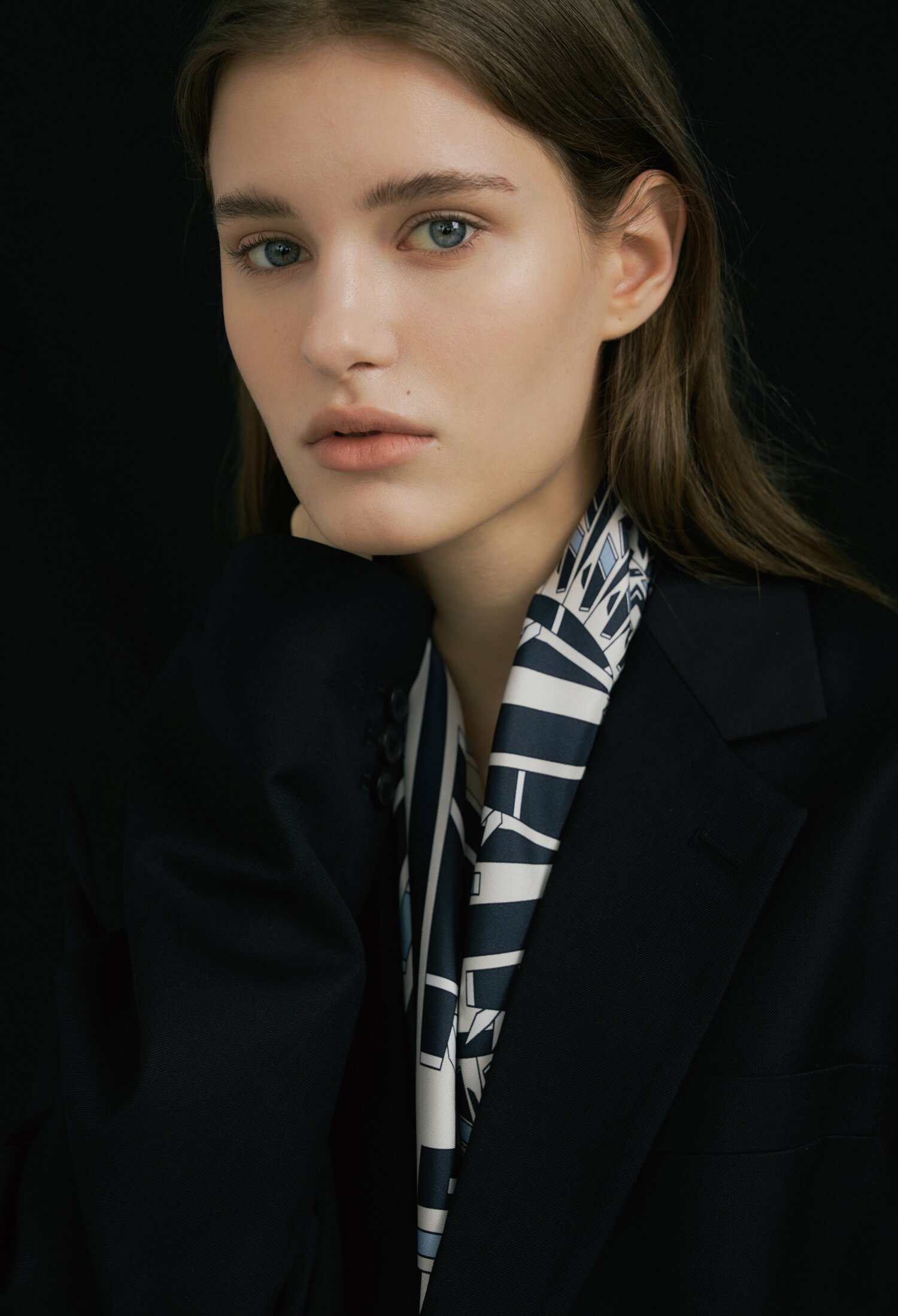 Montre Sqaure Silk Scarf 90 - Navy