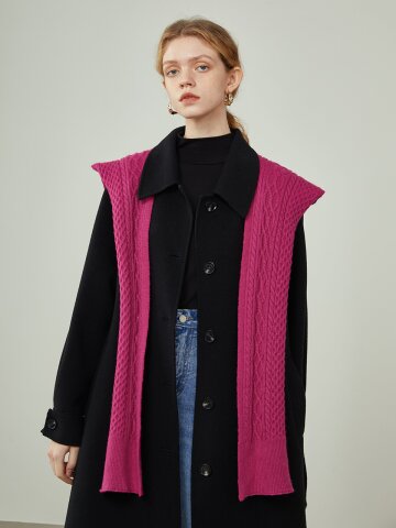 Sweater shoulder scarf