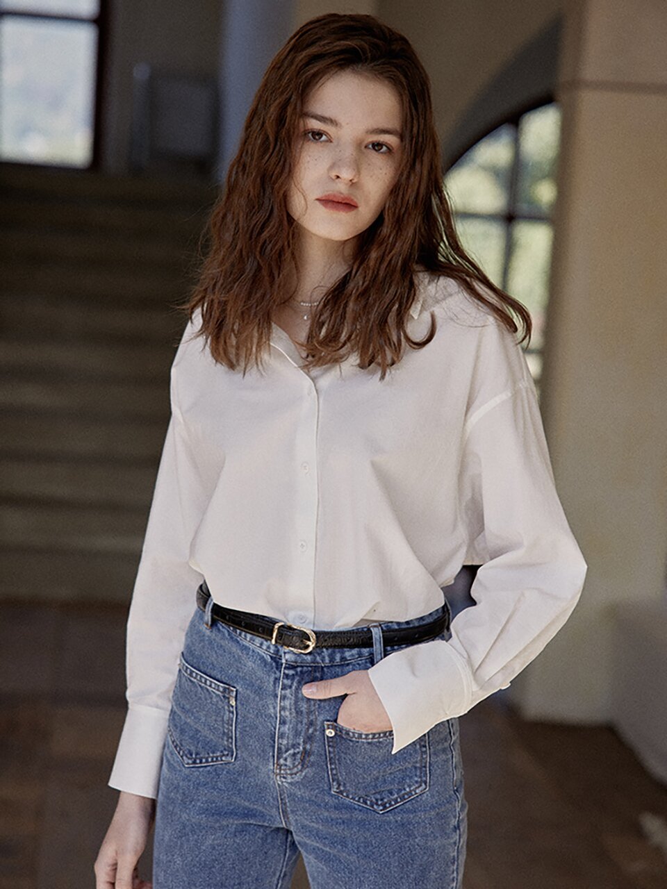 PM minimalist vintage basic shirt _ 2 color