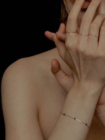 Blue d Rose Gold Bracelet