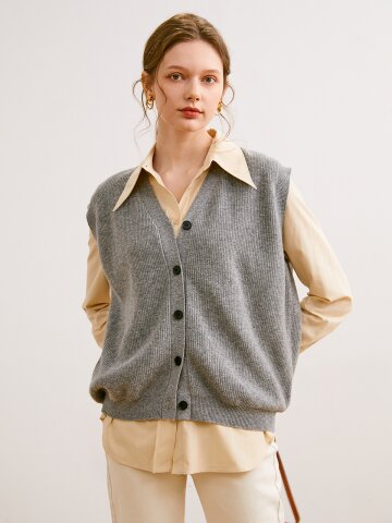Ozie Daily wool knit vest_2 color