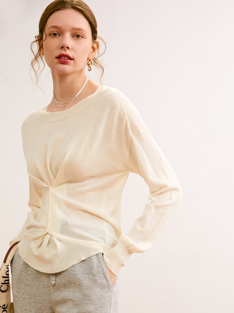 Ozie Waistline regular sleeve top