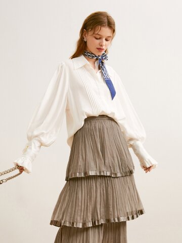 Ozie viscose lace shirt_2 color