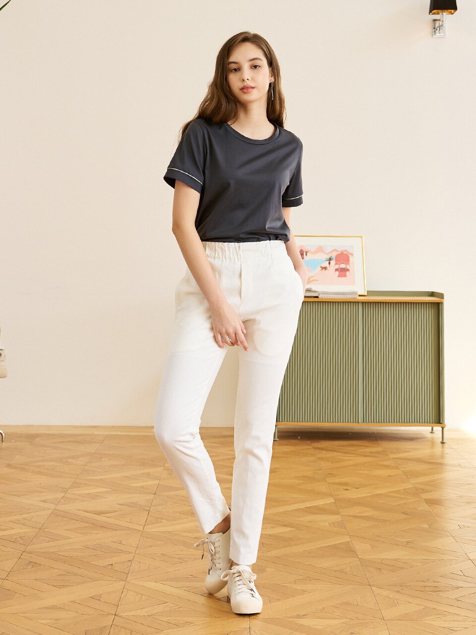 Linen Morbido Bending Pants_Ivory