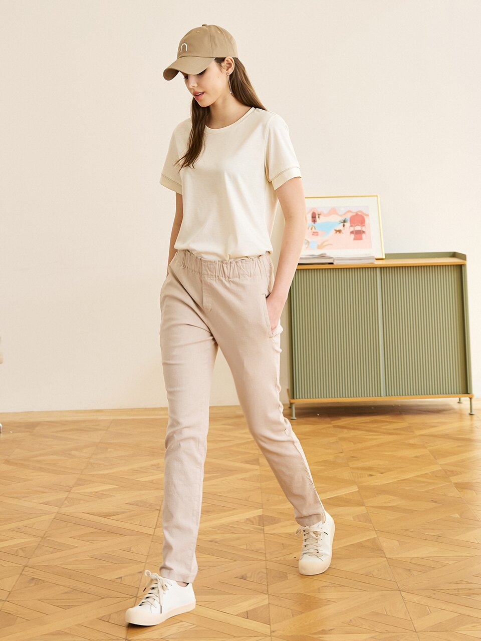 Linen Morbido Bending Pants_Ivory