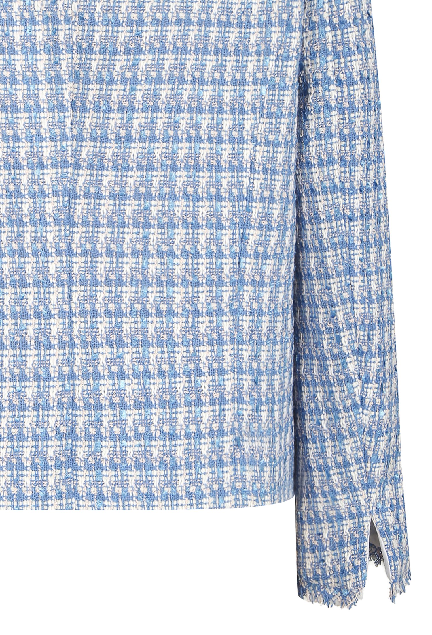 프린지 브레이드 트위드 재킷 (BLUE)