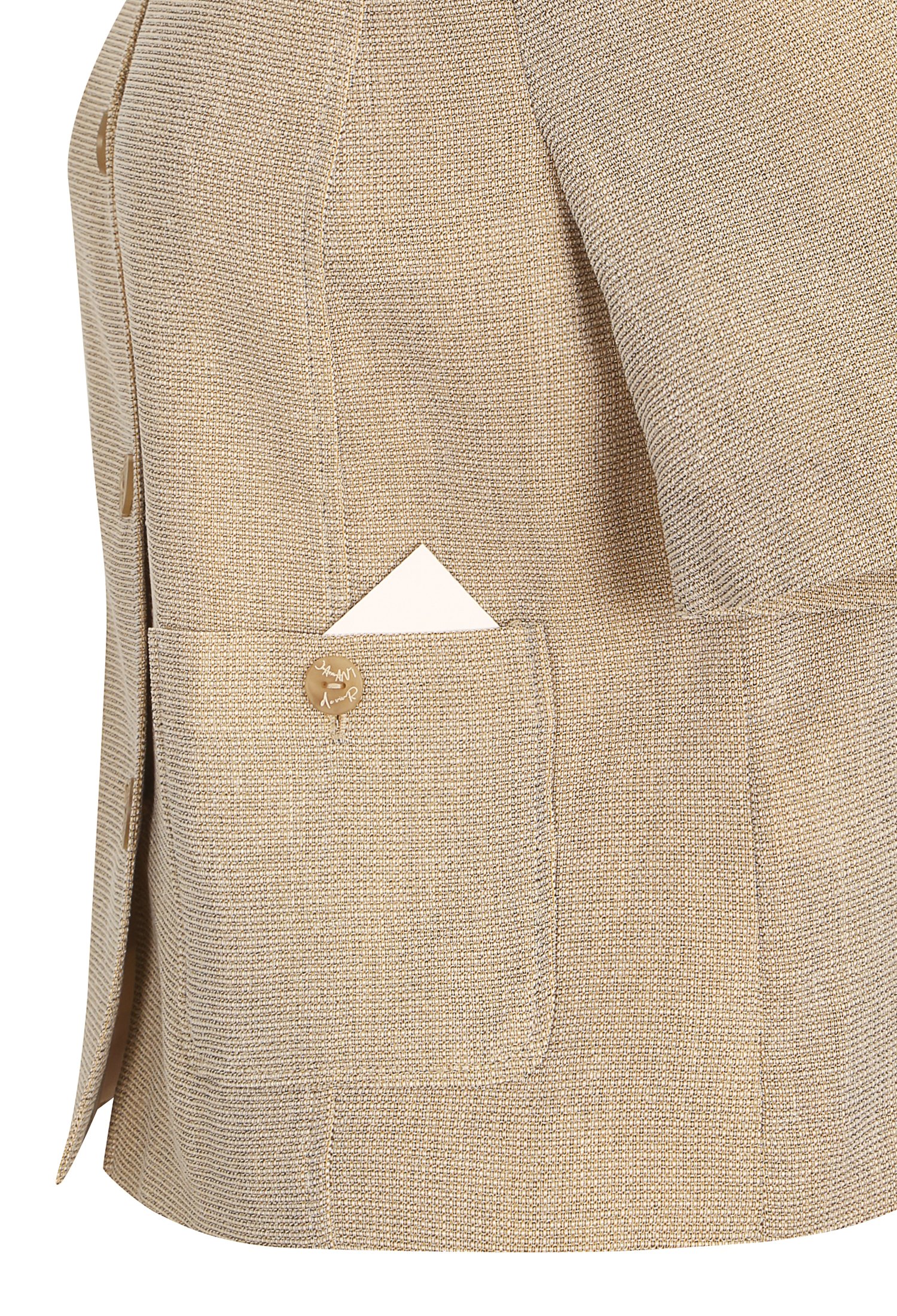 브이넥 패치 포켓 숏 재킷 (BEIGE)