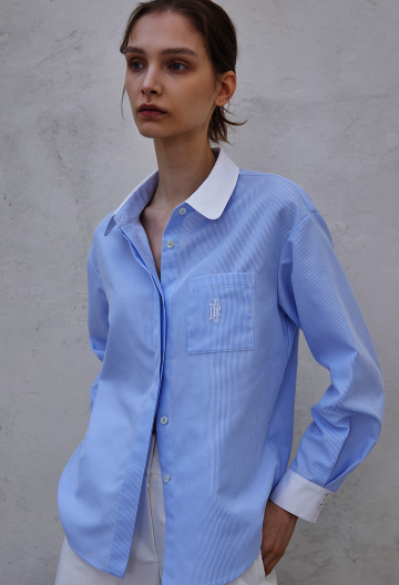 BLUE STRIPE CLERIC SHIRT