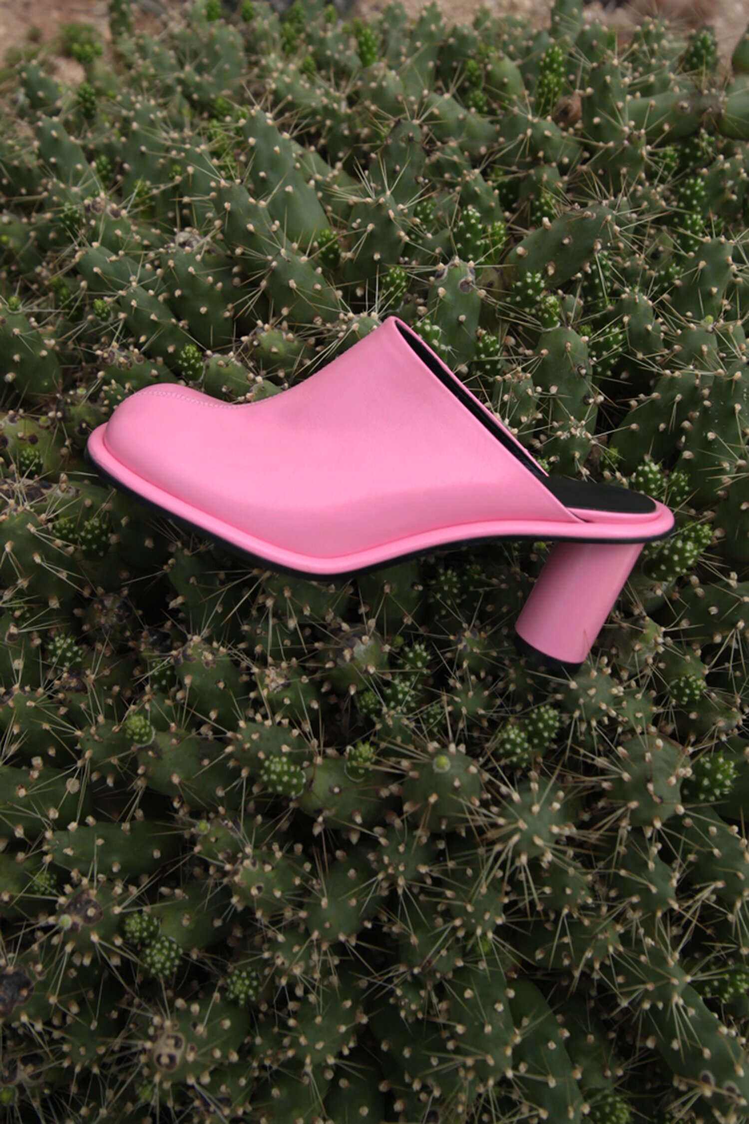 Julie Mules Leather Pink