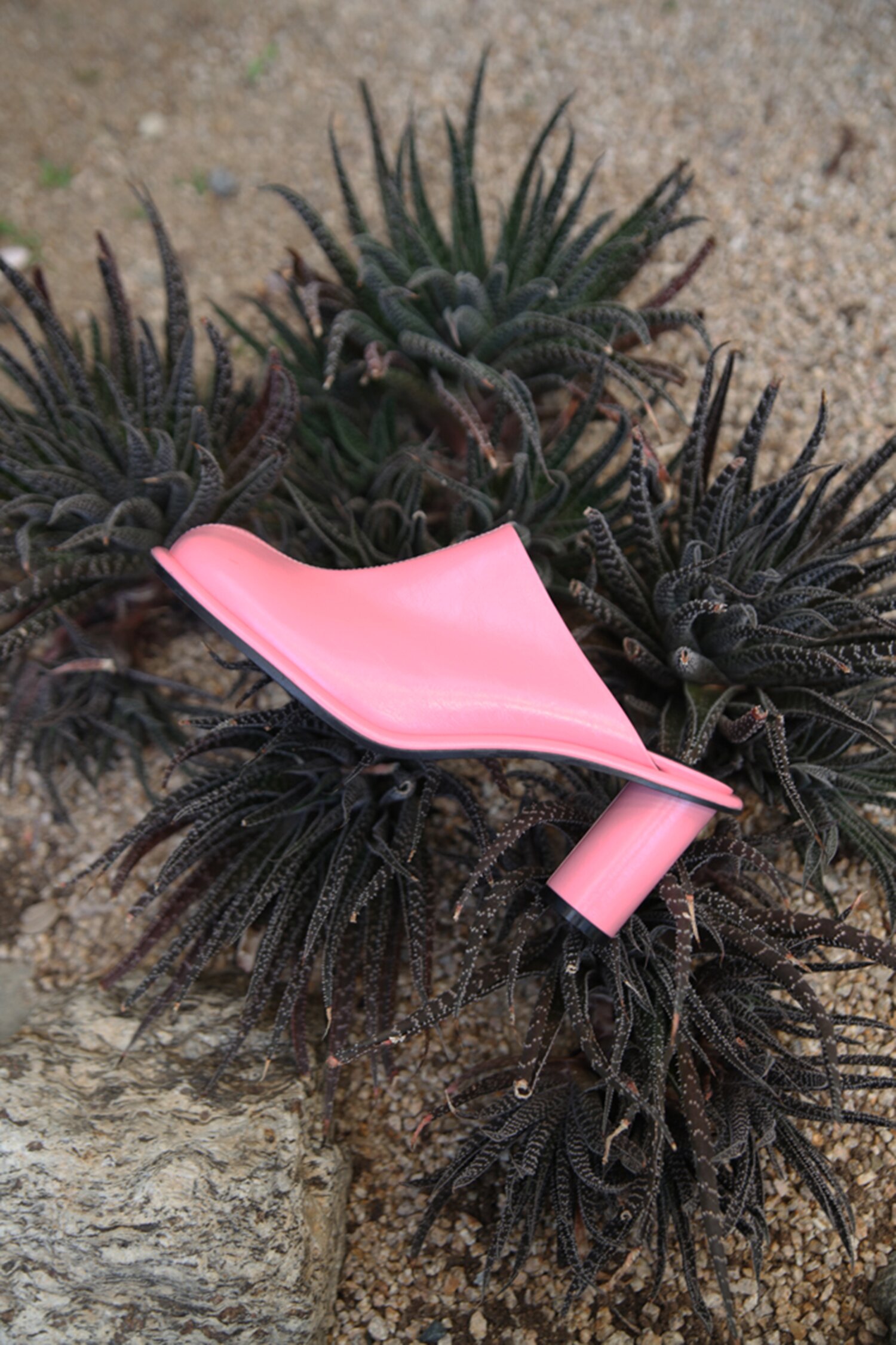 Julie Mules Leather Pink
