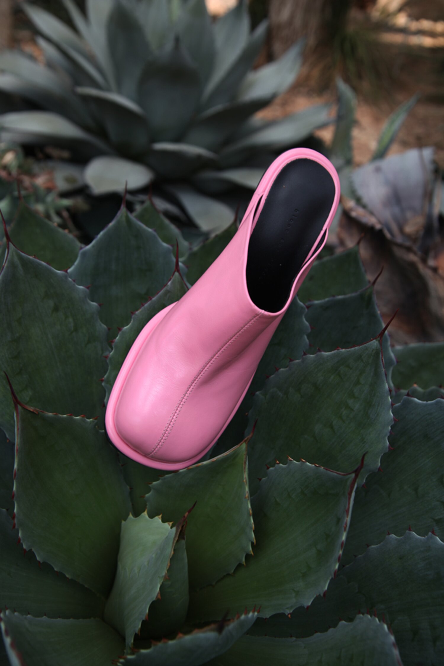 Julie Mules Leather Pink
