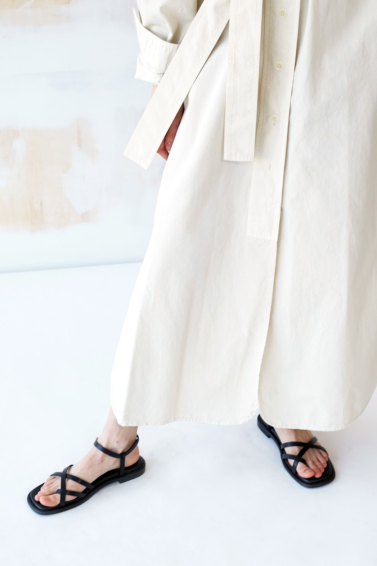 Simon Sandals Leather Black