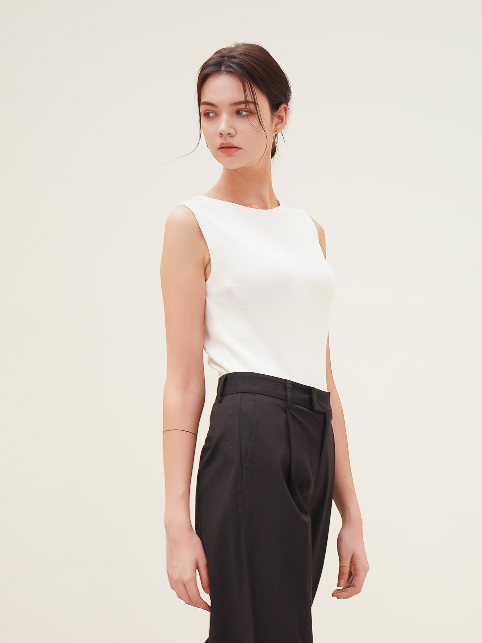 Summer Wool Sleeveless Knit_Ivory