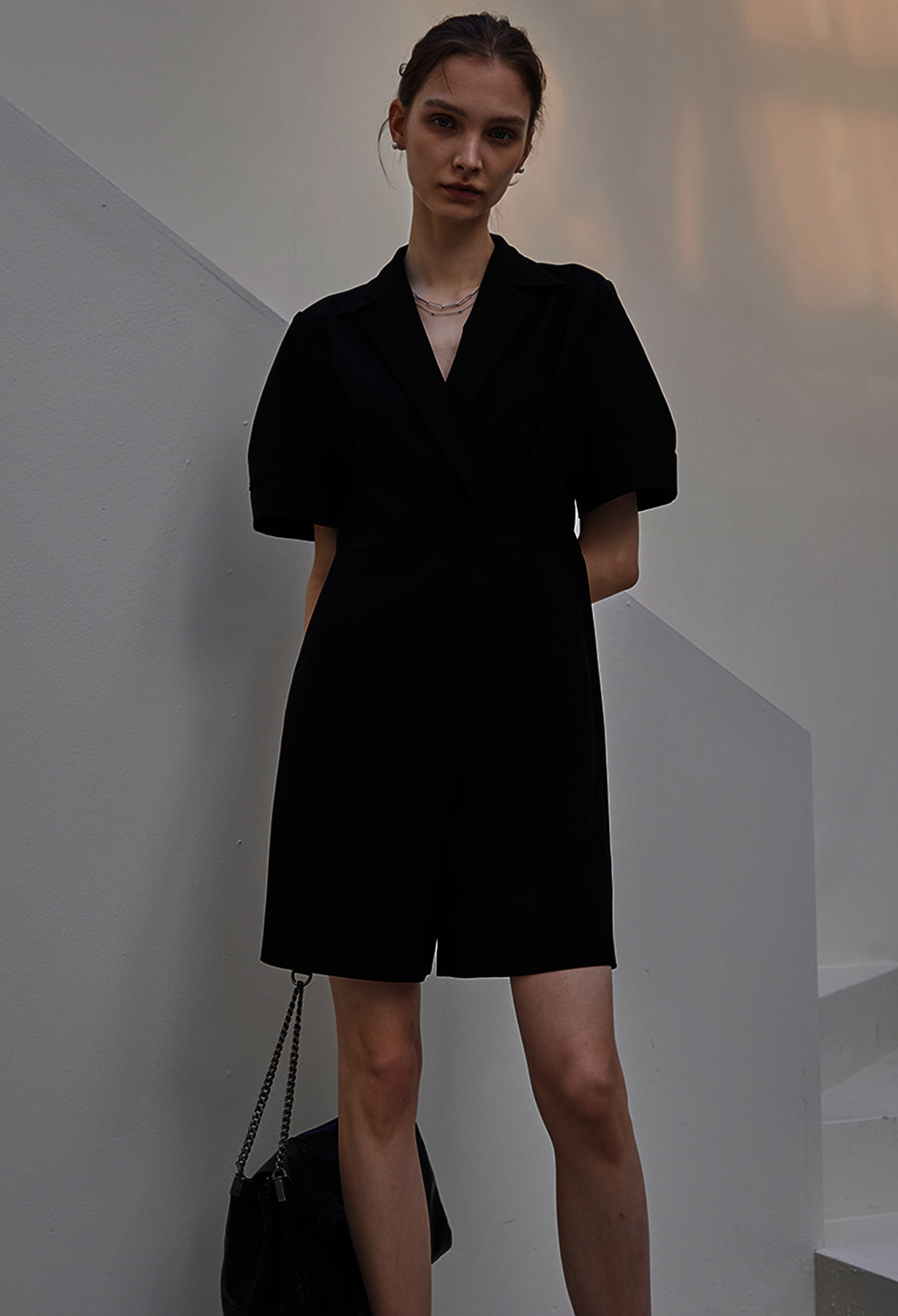 [예약배송]DAVID CULOOTTE JUMP SUIT BK