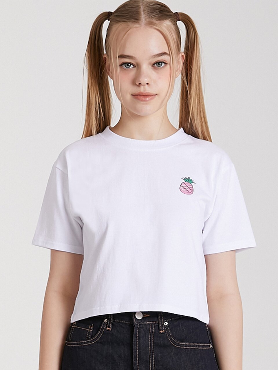 SYMBOL CROPPED T-SHIRT_WHITE