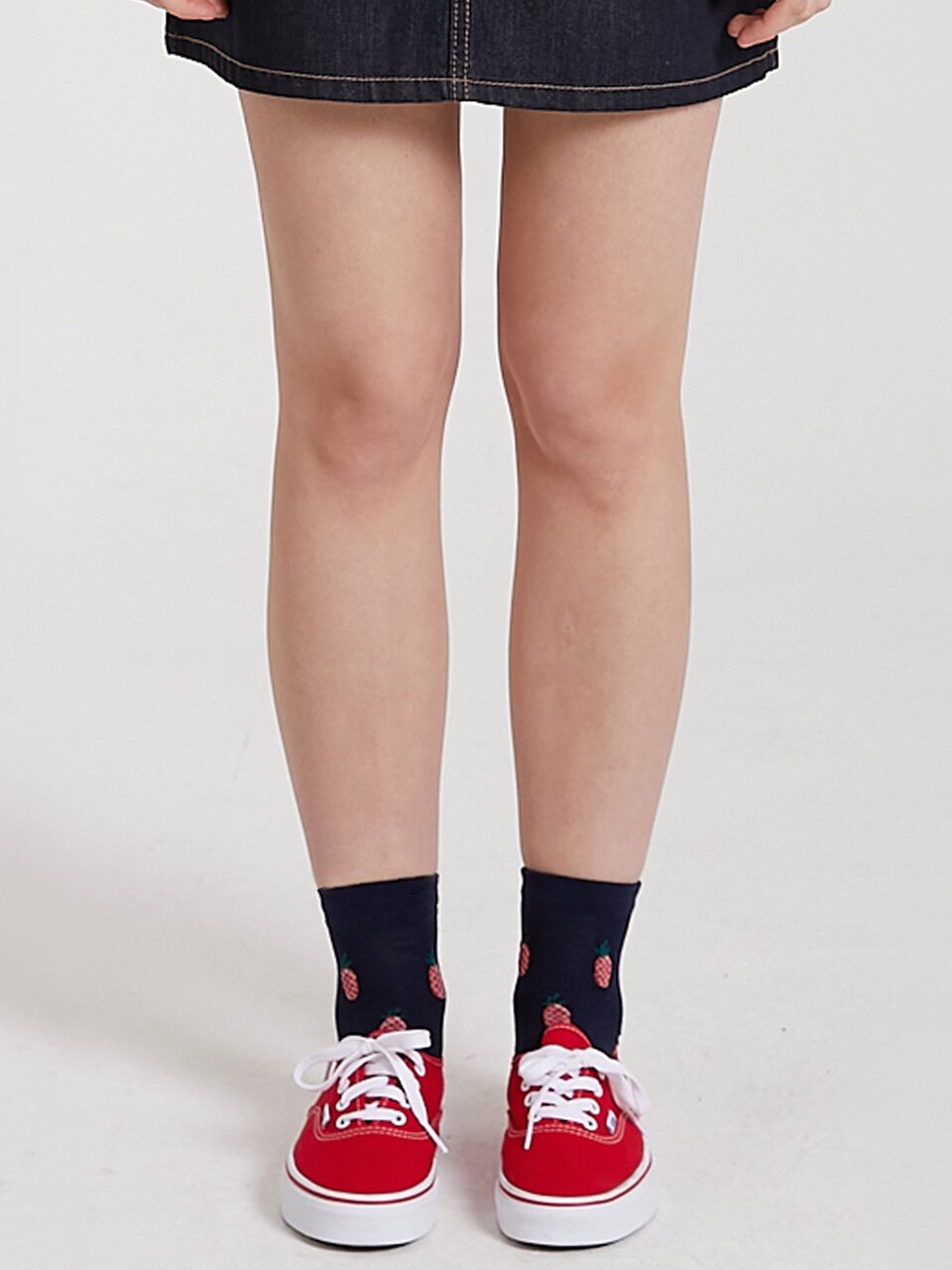 [2족 1SET] PINEAPPLE SOCKS_NAVY
