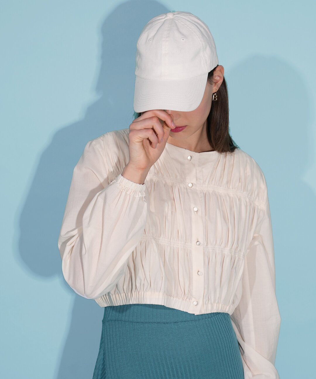 크로와상 블라우스_아이보리